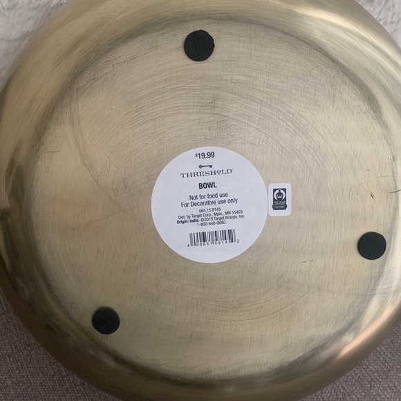 Threshold Gold Brass Decorative Bowl - Picture 3 of 3